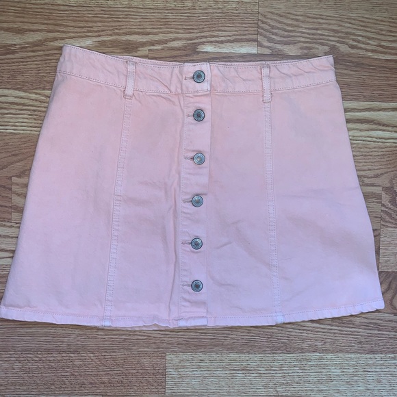 Pink Denim Skirt - Picture 1 of 4